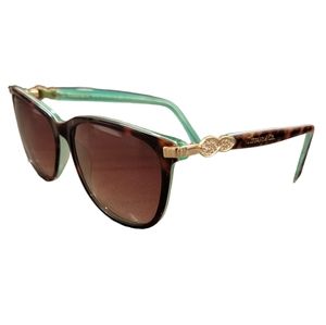 Tiffany & Co. Tortoise On Blue with Crystals on Temple Area Women's Sunglasses